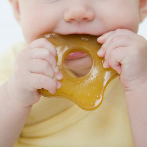Natursutten Baby Bidering I Naturgummi