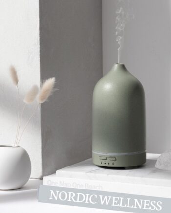 Nordic Wellness   Keramisk Aroma Diffuser   Moss Green