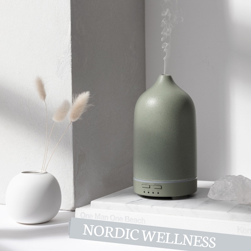 Nordic Wellness Keramisk Aroma Diffuser Moss Green