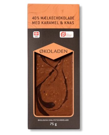 økoladen   økologisk Mælkechokolade   Karamel   Knas