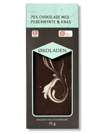 økoladen   økologisk Mørk 70  Chokolade   Pebermynte   Knas