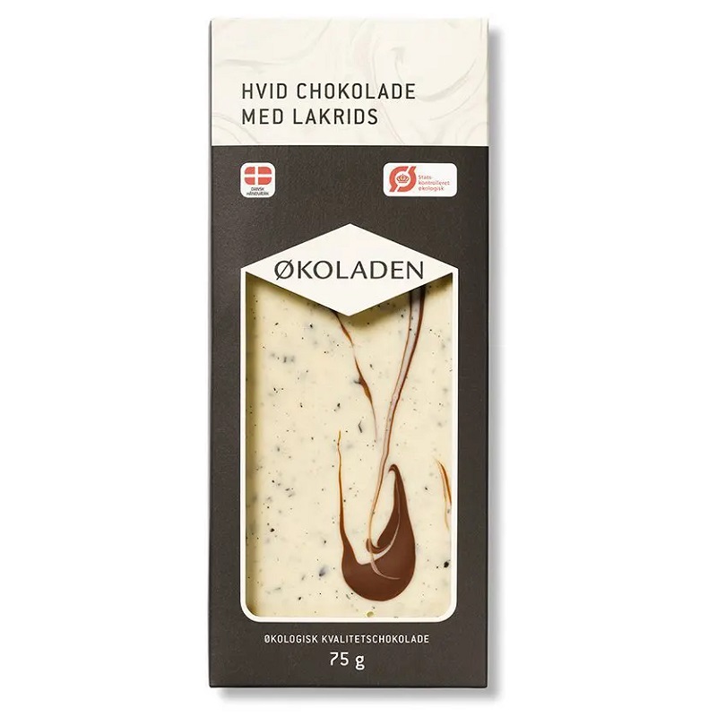 økoladen økologisk Hvid Chokolade Lakrids