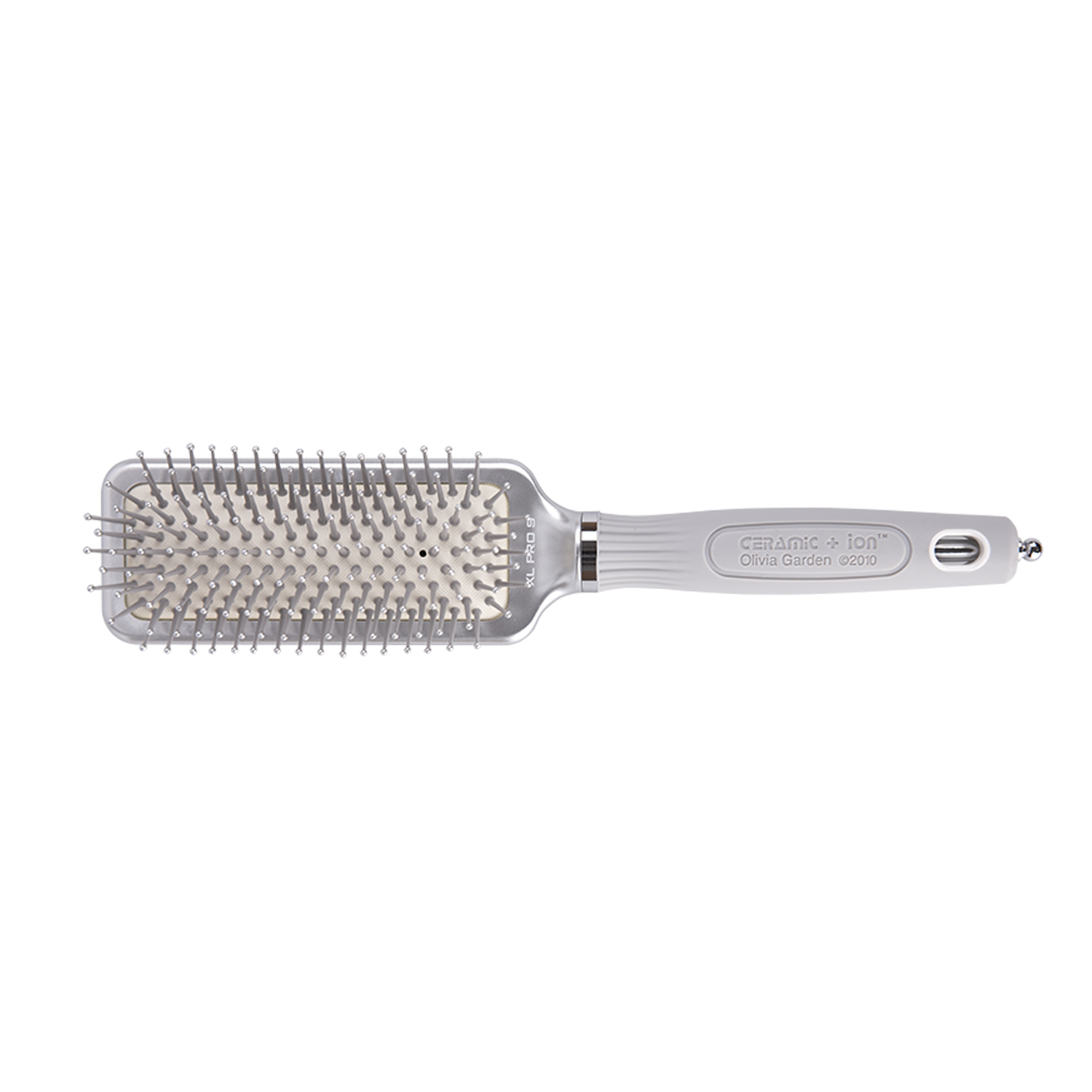 Olivia Garden Silver Rectangular Expert Care Hairbrush Small