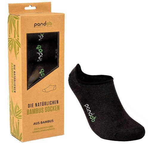 Pandoo Sorte Bambus Footies I Str 43 46