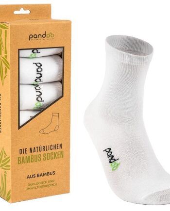 Pandoo   Hvide Bambus Sokker   Str  39 42