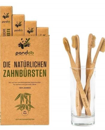 Pandoo   4 Pak Bambus Tandbørster