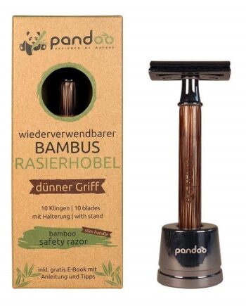 Pandoo   Barberskraber Med Smalt Bambus Skaft