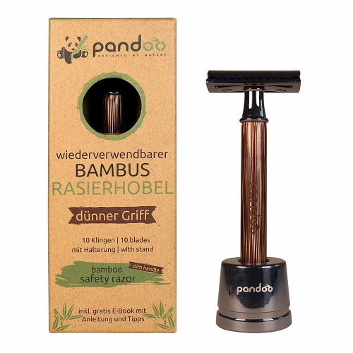 Pandoo Barberskraber Med Smalt Bambus Skaft
