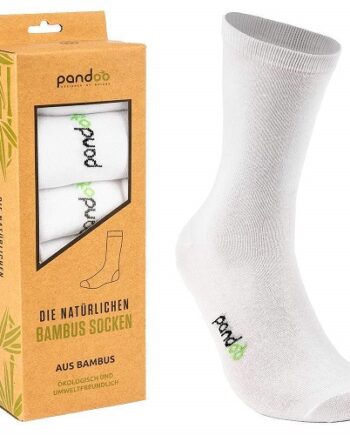 Pandoo   Hvide Bambus Herrestrømper I Str  35 38