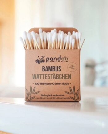 Pandoo   økologiske Bambus Vatpinde 100 Stk