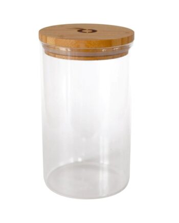 Pandoo   Opbevarings Glas Med Bambuslåg 1000 Ml