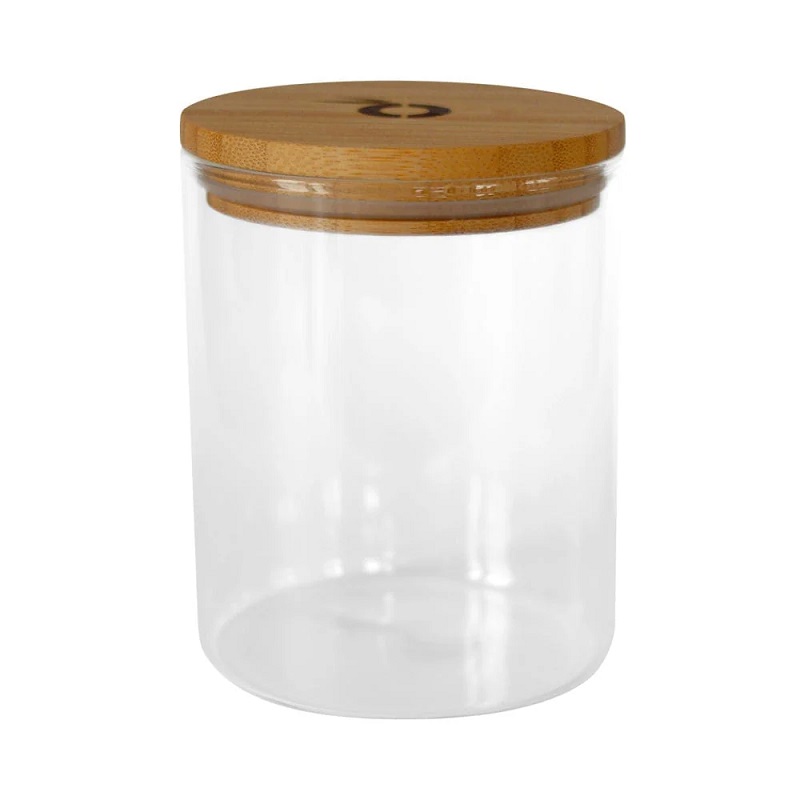Pandoo Opbevarings Glas Med Bambuslåg 800 Ml