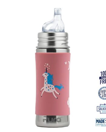 Pura    Sipper Spouts Baby Sutteflaske 6  Mdr  Enhjørning 325ml   Fast Flow