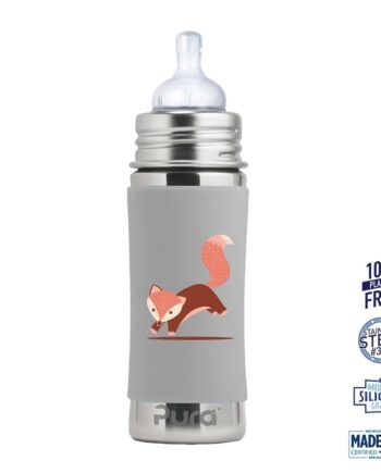 Pura    Kiki Baby Sutteflaske 3  Mdr  Fox Cartoon 325ml   Medium Flow