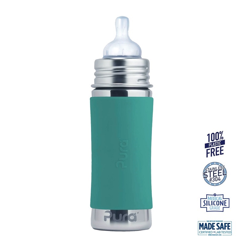 Pura Kiki Baby Sutteflaske 3 Mdr Moss 325ml Medium Flow