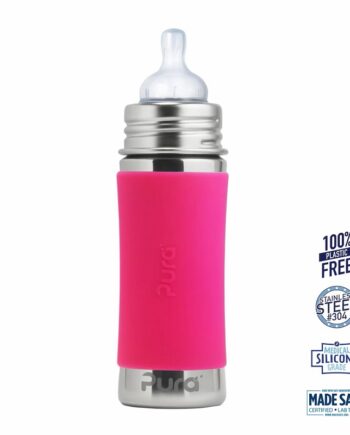 Pura    Kiki Baby Sutteflaske 3  Mdr  Pink 325ml   Medium Flow