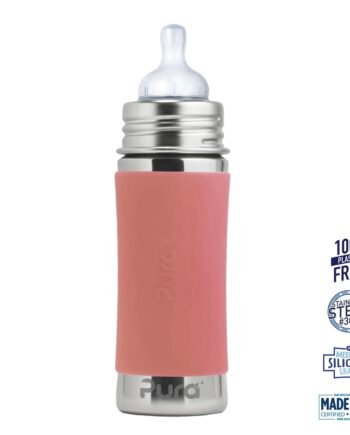Pura    Kiki Baby Sutteflaske 3  Mdr  Rosa 325ml   Medium Flow