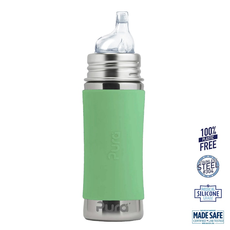 Pura Sipper Spouts Baby Sutteflaske 6 Mdr Moss 325ml Fast Flow