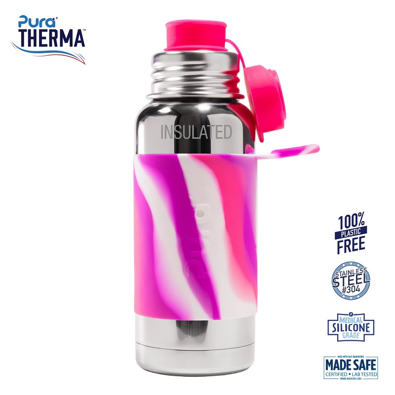 Pura Therma Sportsflaske Big Mouth Pink Swirl 475ml
