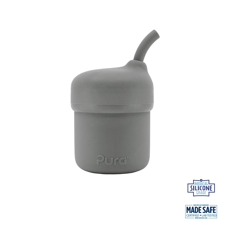 Pura My My Straw Cup Grey