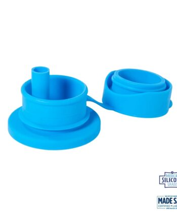 Pura    Big Mouth Silikone Låg Aqua   Sport Straw