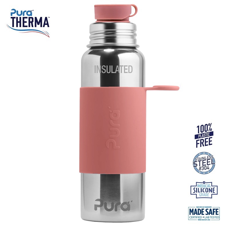 Pura Therma Sportsflaske Big Mouth Rosa 650ml