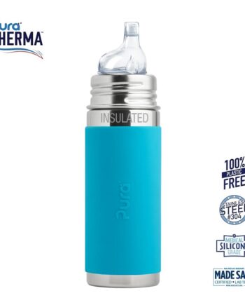 Pura    Therma Kiki Sipper Baby Sutteflaske 6  Mdr  Aqua 260ml   Fast Flow