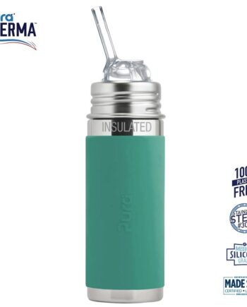 Pura    Therma Kiki Straw Baby Sutteflaske 6  Mdr  Mint 260ml   Fast Flow