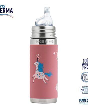 Pura    Therma Kiki Sipper Baby Sutteflaske 6  Mdr  Enhjørning 260ml   Fast Flow