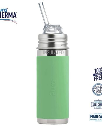 Pura    Therma Kiki Straw Baby Sutteflaske 6  Mdr  Moss 260ml   Fast Flow