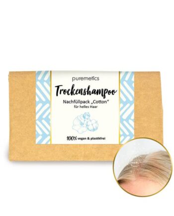 Puremetics   Refill Tørshampoo Cotton Til Lyst Hår