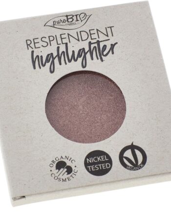 Purobio Cosmetics   Highlighter Glow Finish Pink Gold 04   Refill