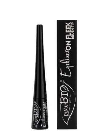 Purobio Cosmetics   Flydende Eyeliner Med Brush Tip   Sort