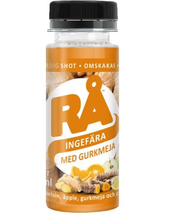 Rå   Ingefær   Appelsin   æble   Gurkemeje   Citron Shot 65ml