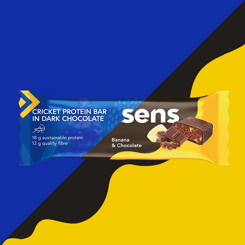 Sens Cricket Protein Bar Dark Chocolate Banana Chocolate