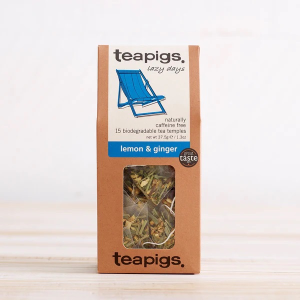 Teapigs Organic Lemon Ginger Tea Lazy Days