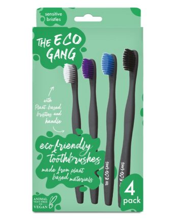 The Eco Gang   Tandbørster Sensitive   4 Pak