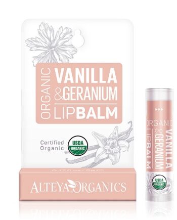 Alteya Organics   Vanilla Geranium Lip Balm