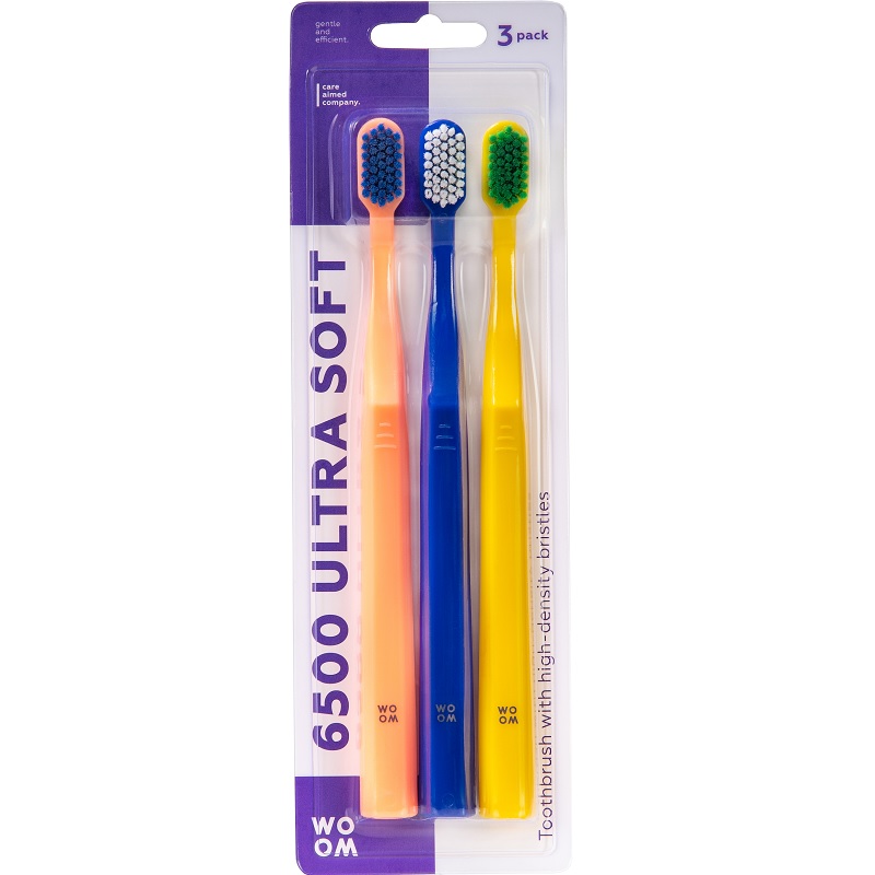 Woom 6500 Ultra Soft Tandbørster 3 Pak