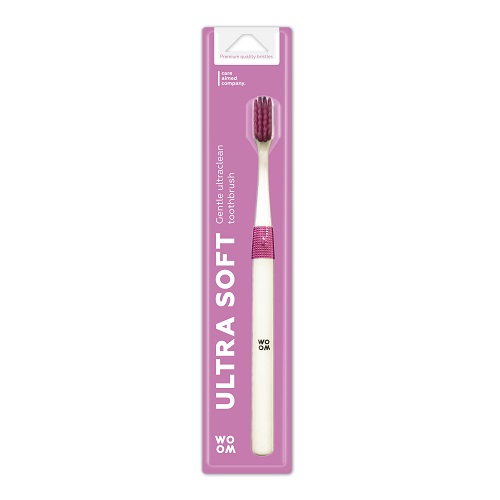 Woom Ultra Soft Tandbørste I Hvid Pink