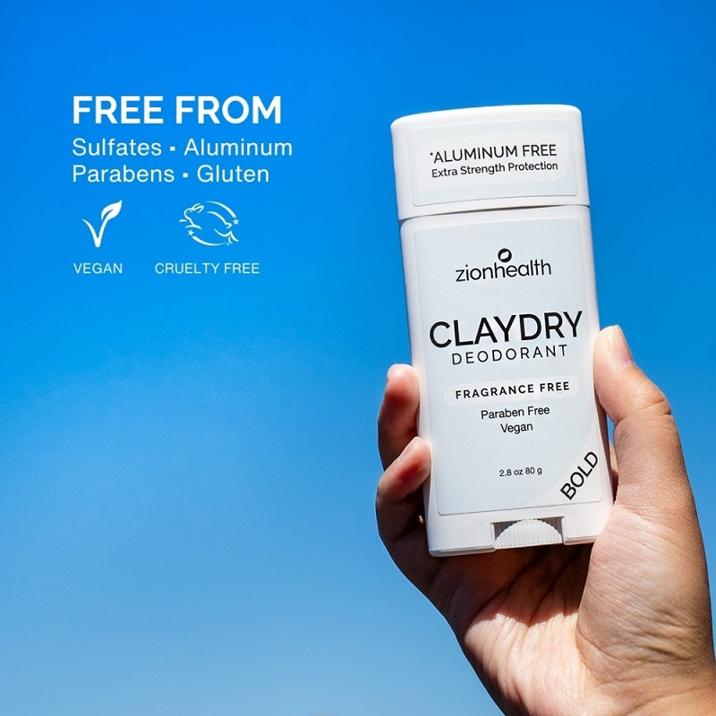Zionhealth Bio Claydry Deodorant Fragrance Free