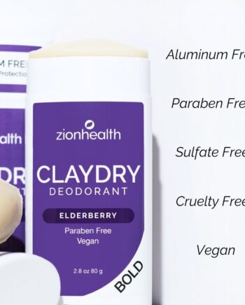 Zionhealth   Bio Claydry Deodorant   Elderberry