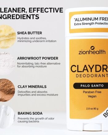 Zionhealth   Bio Claydry Deodorant   Palo Santo