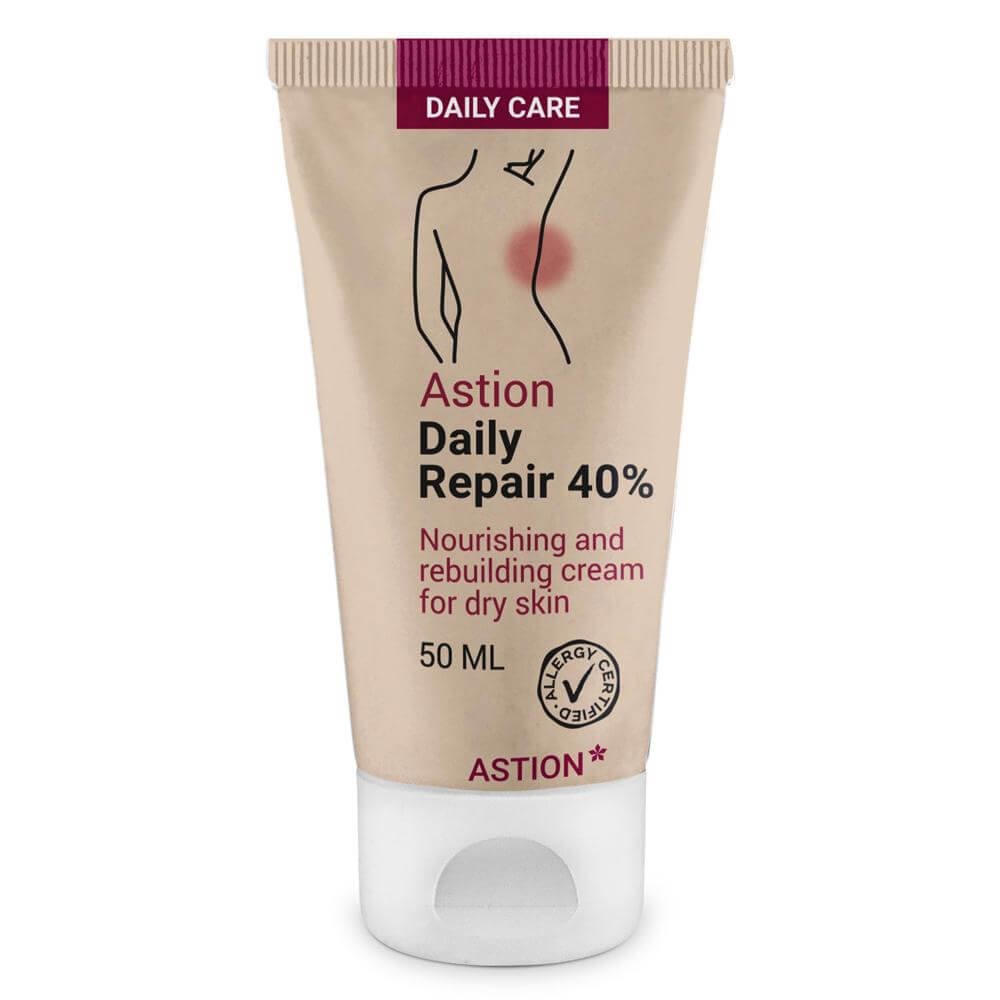 Astion Daily Fedtcreme 40 ? Fugtpleje Med Urea Og Niacinamid Ved Eksem Og Kløe 50 Ml