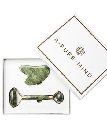 A Pure Mind   Jadesten Gaveæske Ansigtsrulle   Gua Sha Green Jade