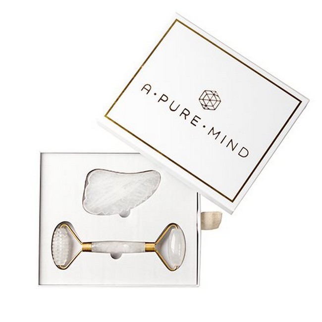 A Pure Mind Repair Gaveæske Bjerg Krystal Ansigtsrulle Og Gua Sha