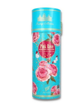 Afnan Perfumes   Pink Rose Room Spray   Fabric Mist   300 Ml