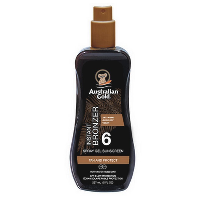 Australian Gold Sun Spray Gel Instant Bronzer Spf 6 237 Ml