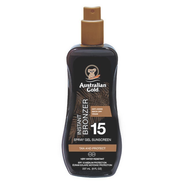 Australian Gold Sun Spray Gel Instant Bronzer Spf15 237 Ml