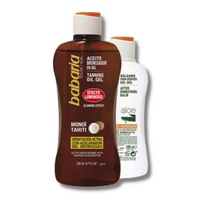 Babaria Solpleje Sæt Tanning Coconut Oil Gel After Sun